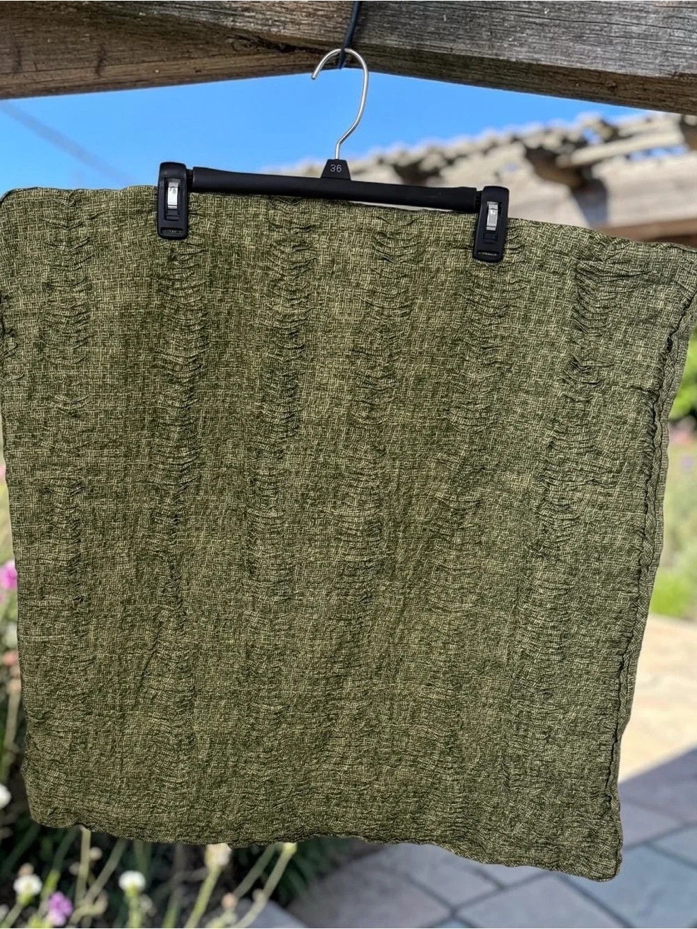 Charter Club Olive Green Textured Pillow Cover
